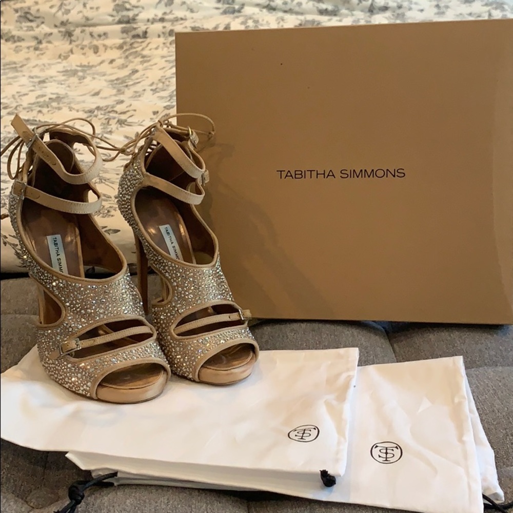 💯Authentic TabithaSimmons Bailey Crystal Satin